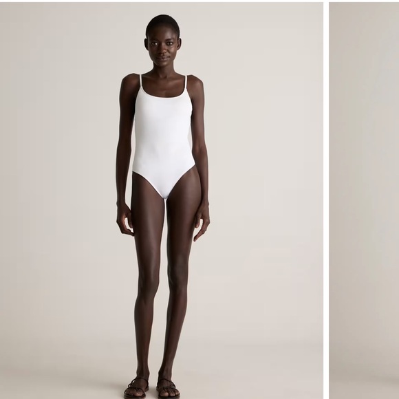 Quince Other - Quince Italian Cami Ribbed One-Piece Swimsuit Sz M NEW